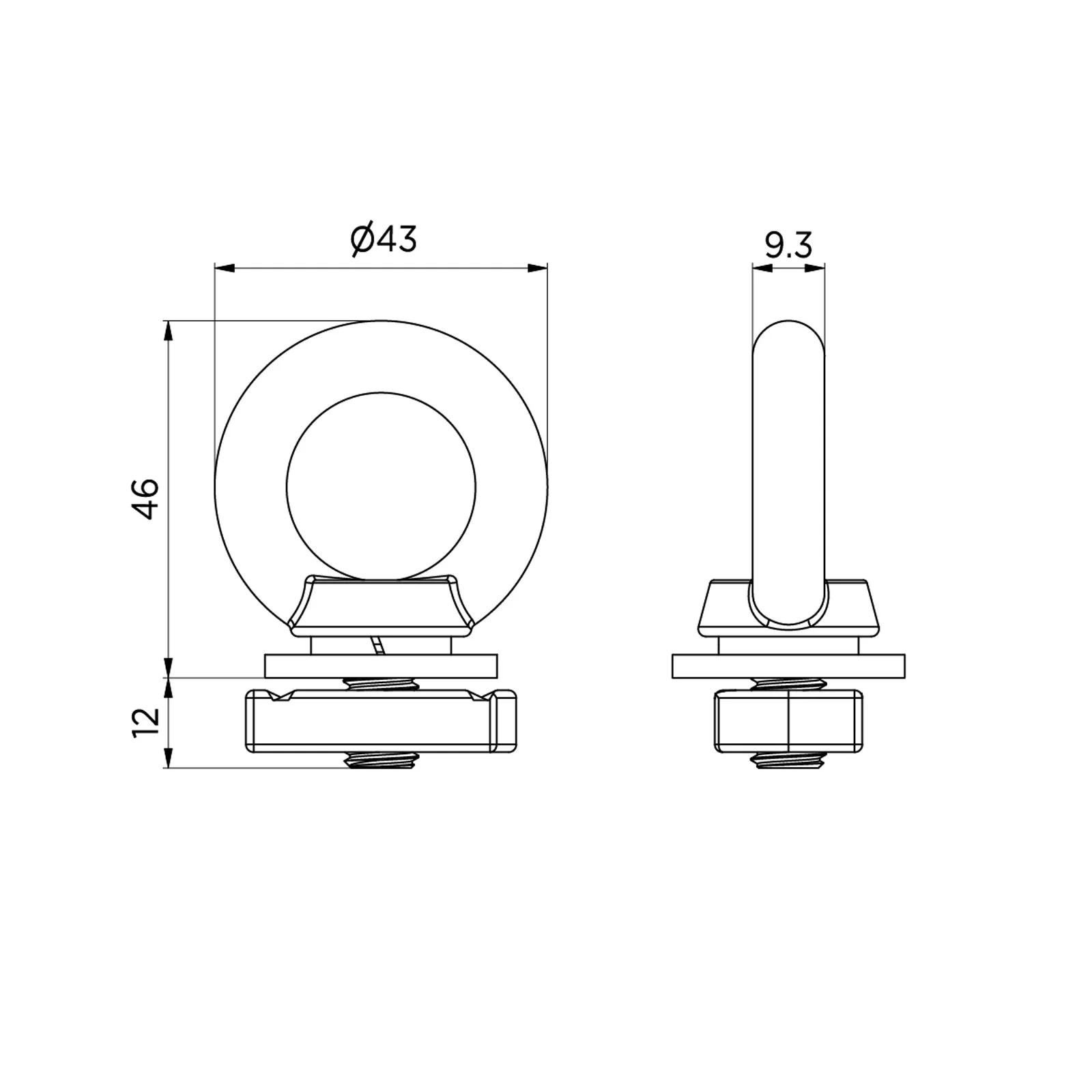 Eye Bolt Tie Down Kit – Black Powder Coated - Image 7