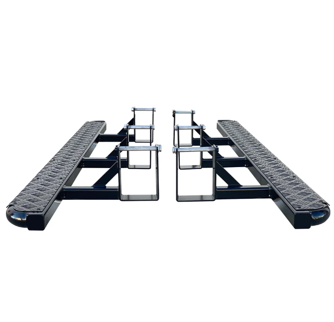 Ford Ranger FLAT Rock Sliders / Side steps – P/C Ally Checkerplate Tread - Image 2