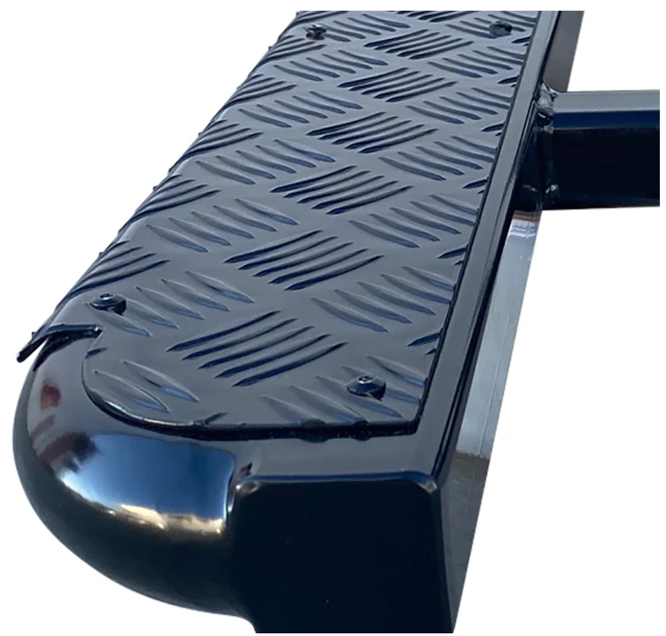 Ford Ranger FLAT Rock Sliders / Side steps – P/C Ally Checkerplate Tread - Image 3