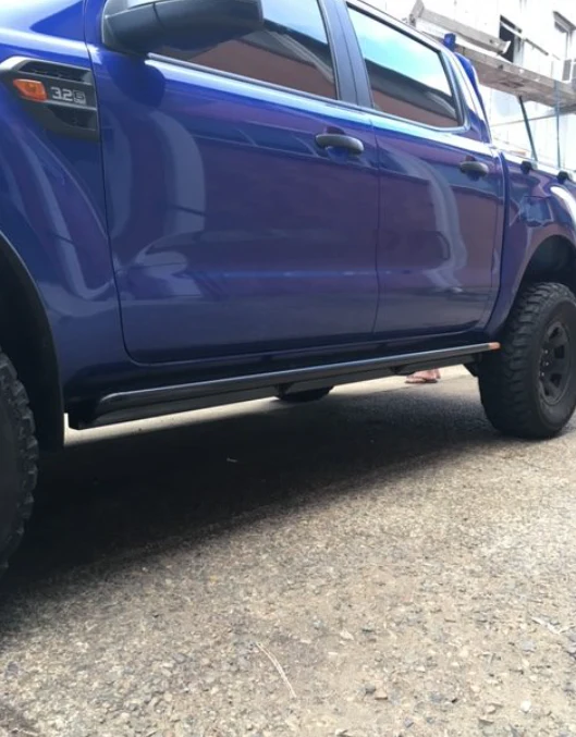 Ford Ranger with rear Tray ANGLED Rock Sliders / Side steps - Image 5