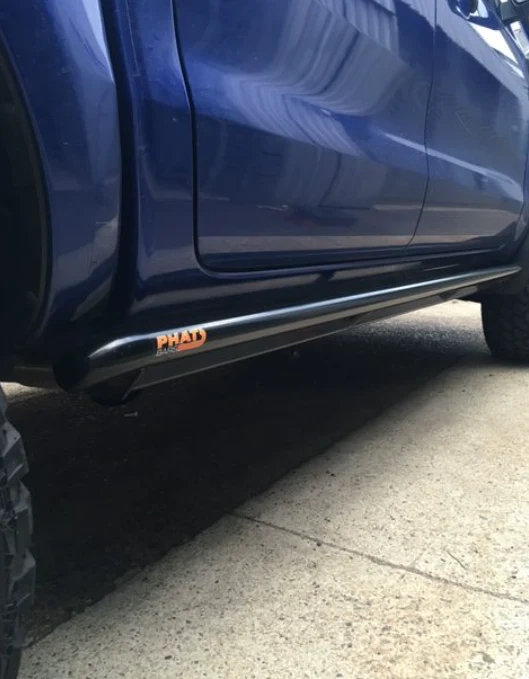 Ford Ranger with rear Tray ANGLED Rock Sliders / Side steps - Image 7