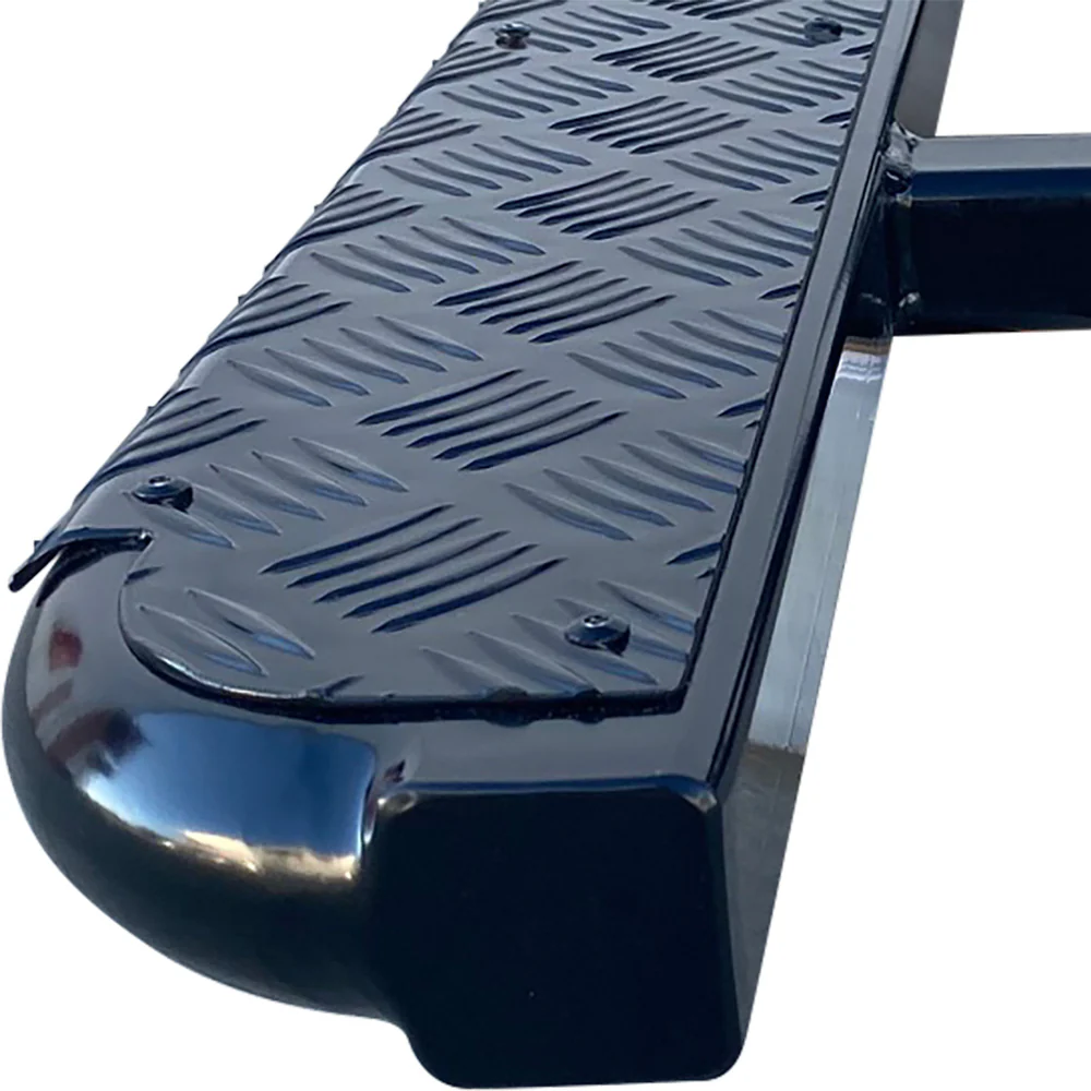 Isuzu D-Max 2021+ FLAT Rock Sliders / Side Steps – P/C Ally Checkerplate Tread - Image 6