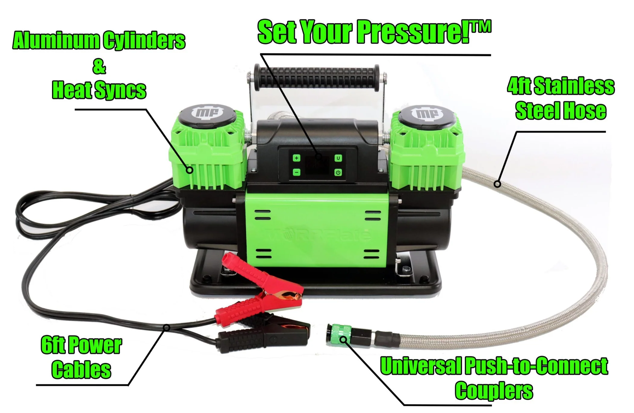 PSI Pro Air Compressor & 4 Tyre Hose Kit - Extra Long Wheel Base - Image 8