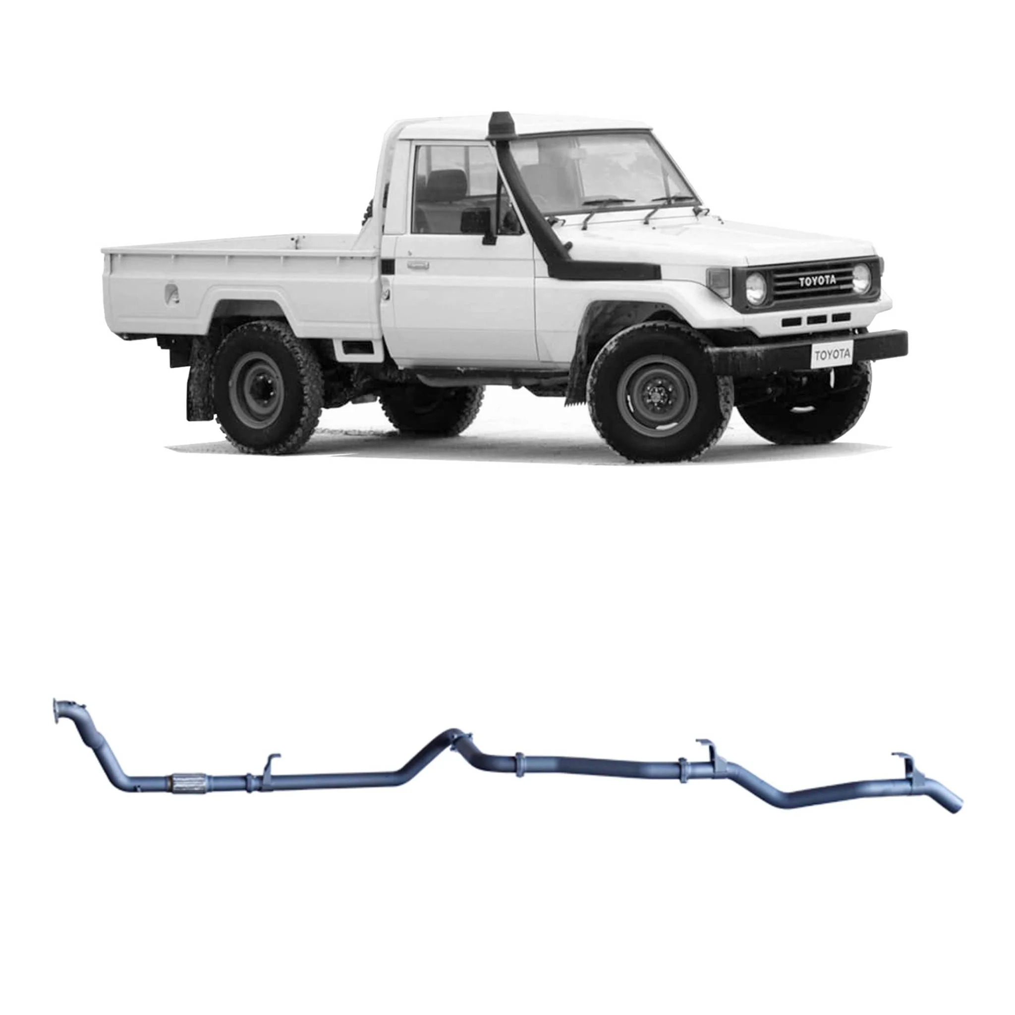 Redback Extreme Duty Exhaust for Toyota Landcruiser 78 Series (01/1990 - 01/2007), Toyota Landcruiser 75 Series (03/1990 - 11/1999) - Image 4