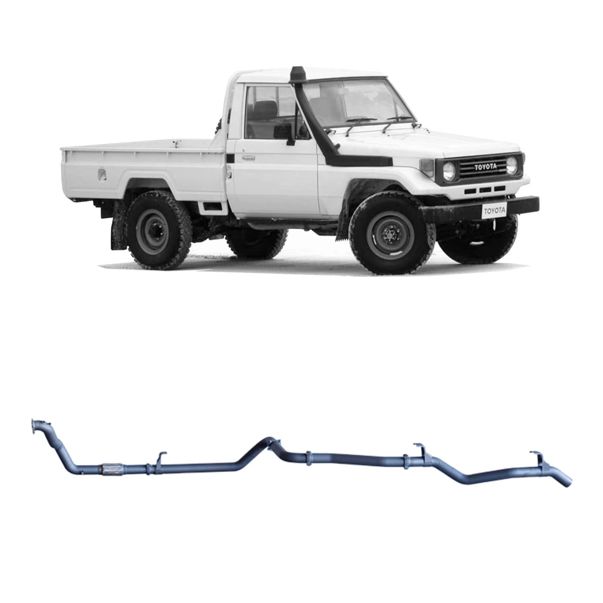 Redback Extreme Duty Exhaust for Toyota Landcruiser 78 Series (01/1990 - 01/2007), Toyota Landcruiser 75 Series (03/1990 - 11/1999) - Image 5