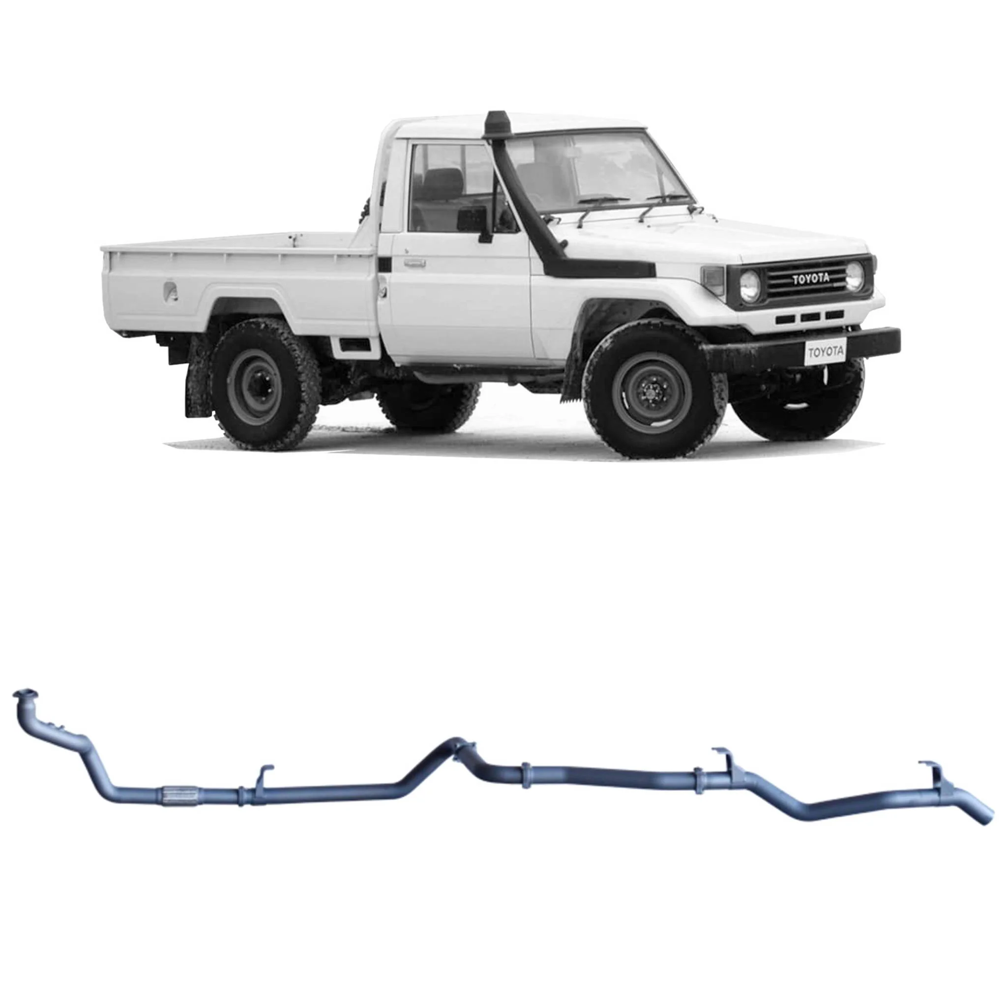 Redback Extreme Duty Exhaust for Toyota Landcruiser 78 Series (01/1990 - 01/2007), Toyota Landcruiser 75 Series (03/1990 - 11/1999) - Image 7