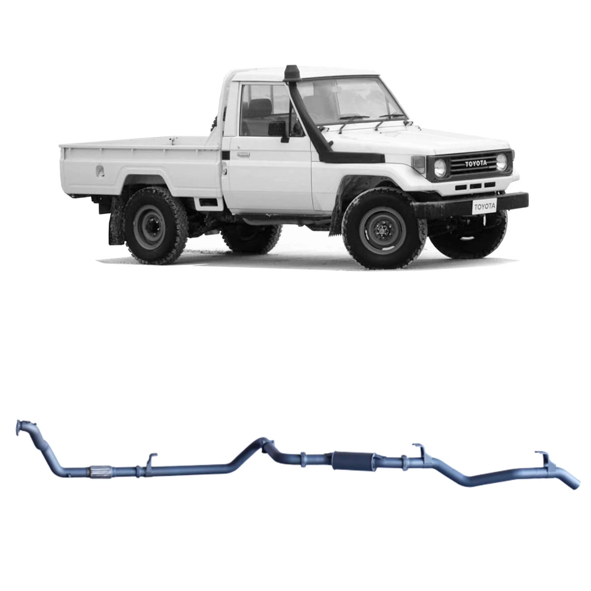 Redback Extreme Duty Exhaust for Toyota Landcruiser 78 Series (01/1990 - 01/2007), Toyota Landcruiser 75 Series (03/1990 - 11/1999) - Image 8