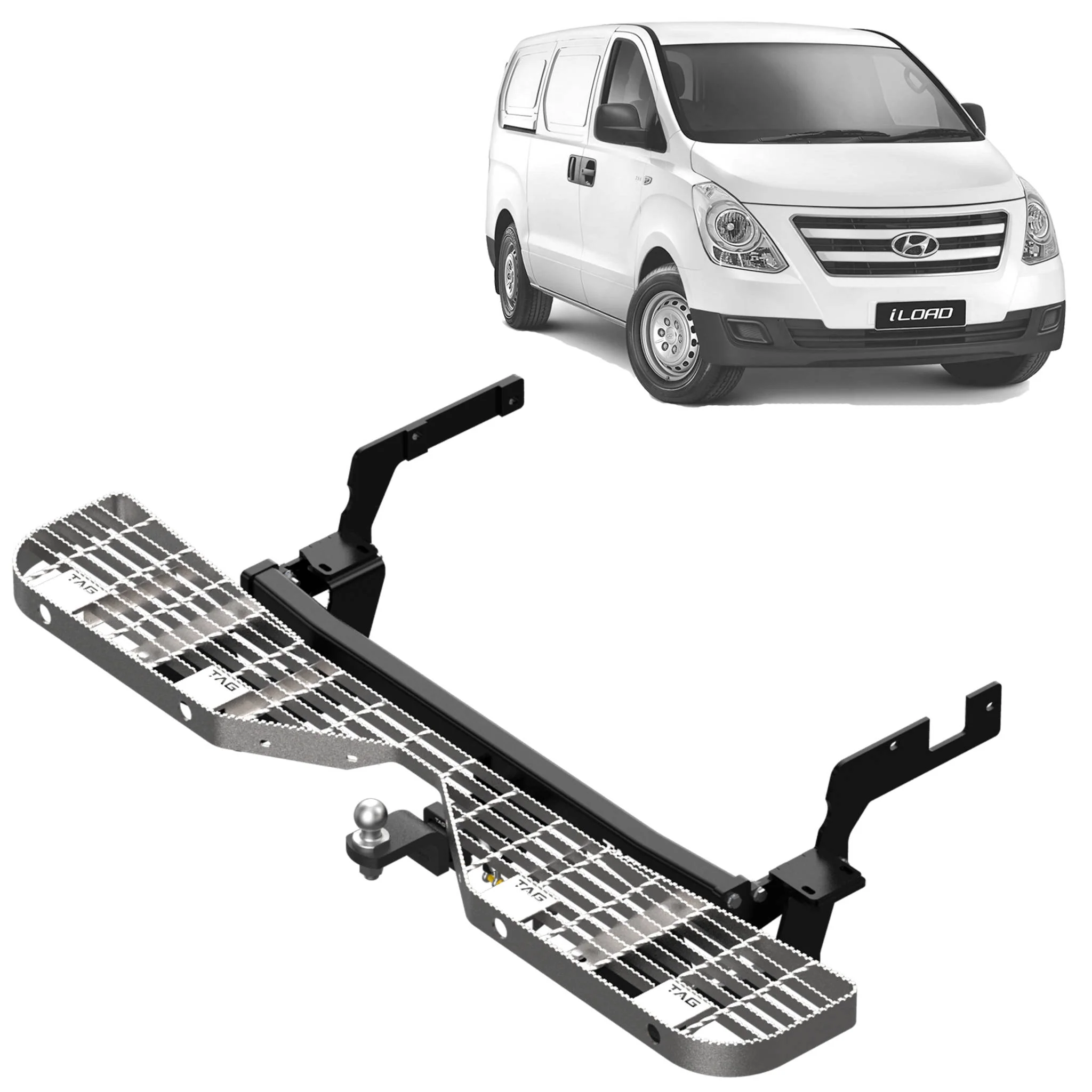 TAG Rear Step & Towbar for Hyundai ILoad / IMax (02/2008 - 06/2021) - Image 2
