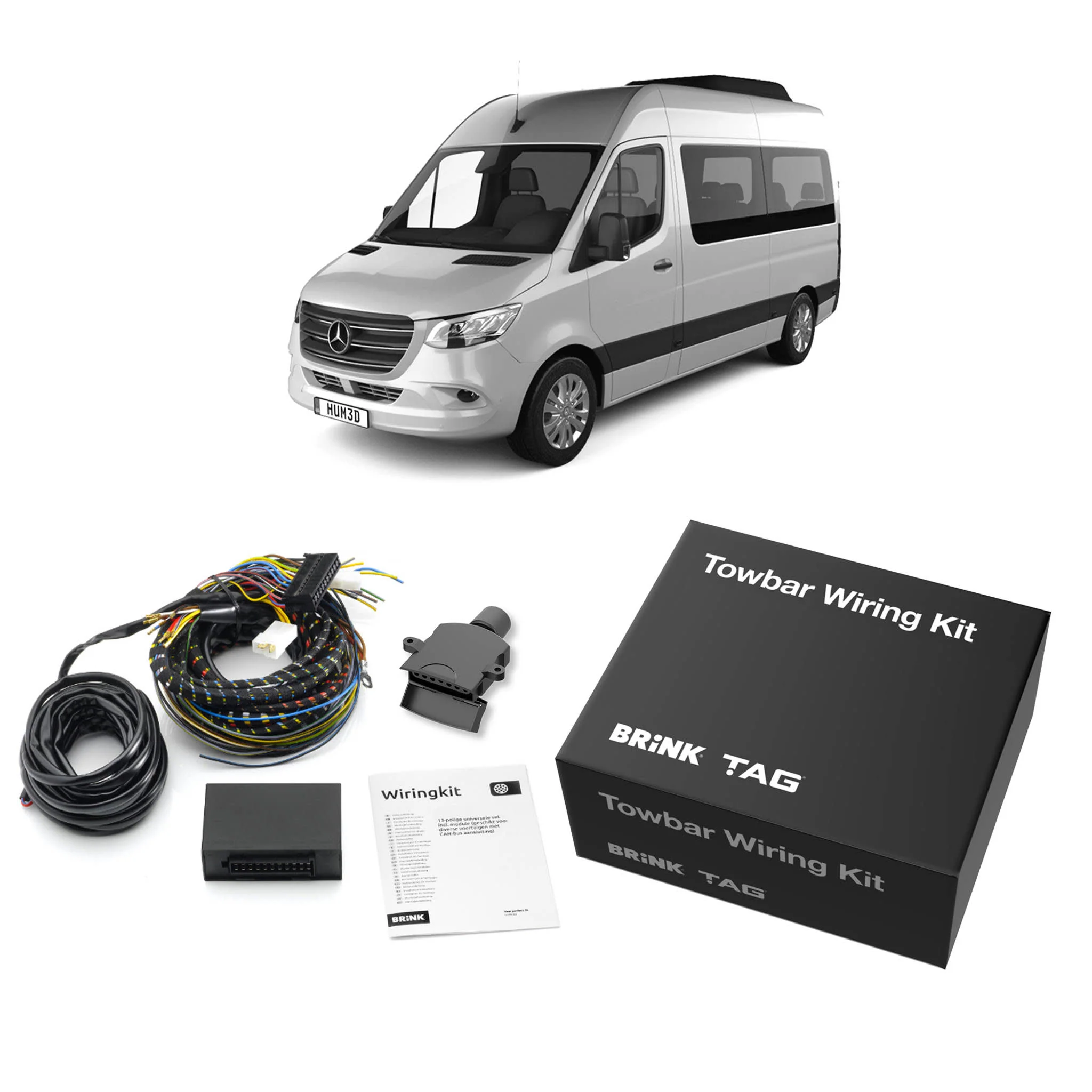 TAG Rear Step, Towbar & Wiring for Mercedes Sprinter Van (VS30) Wide Chassis (01/2019 - On) - Image 2