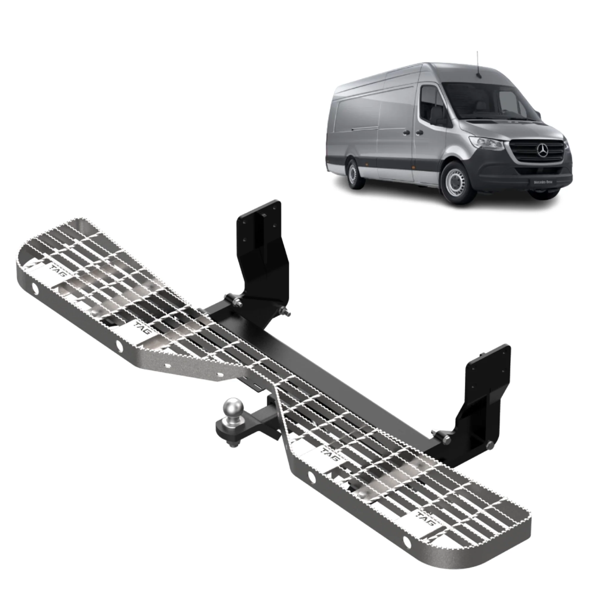 TAG Rear Step, Towbar & Wiring for Mercedes Sprinter Van (VS30) Wide Chassis (01/2019 - On) - Image 5