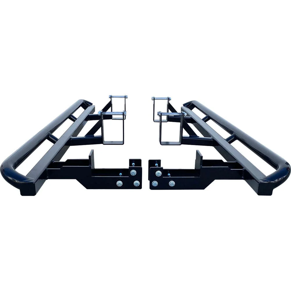 Toyota Hilux N70 ANGLED Rock Sliders / Side Steps – Powdercoated - Image 4