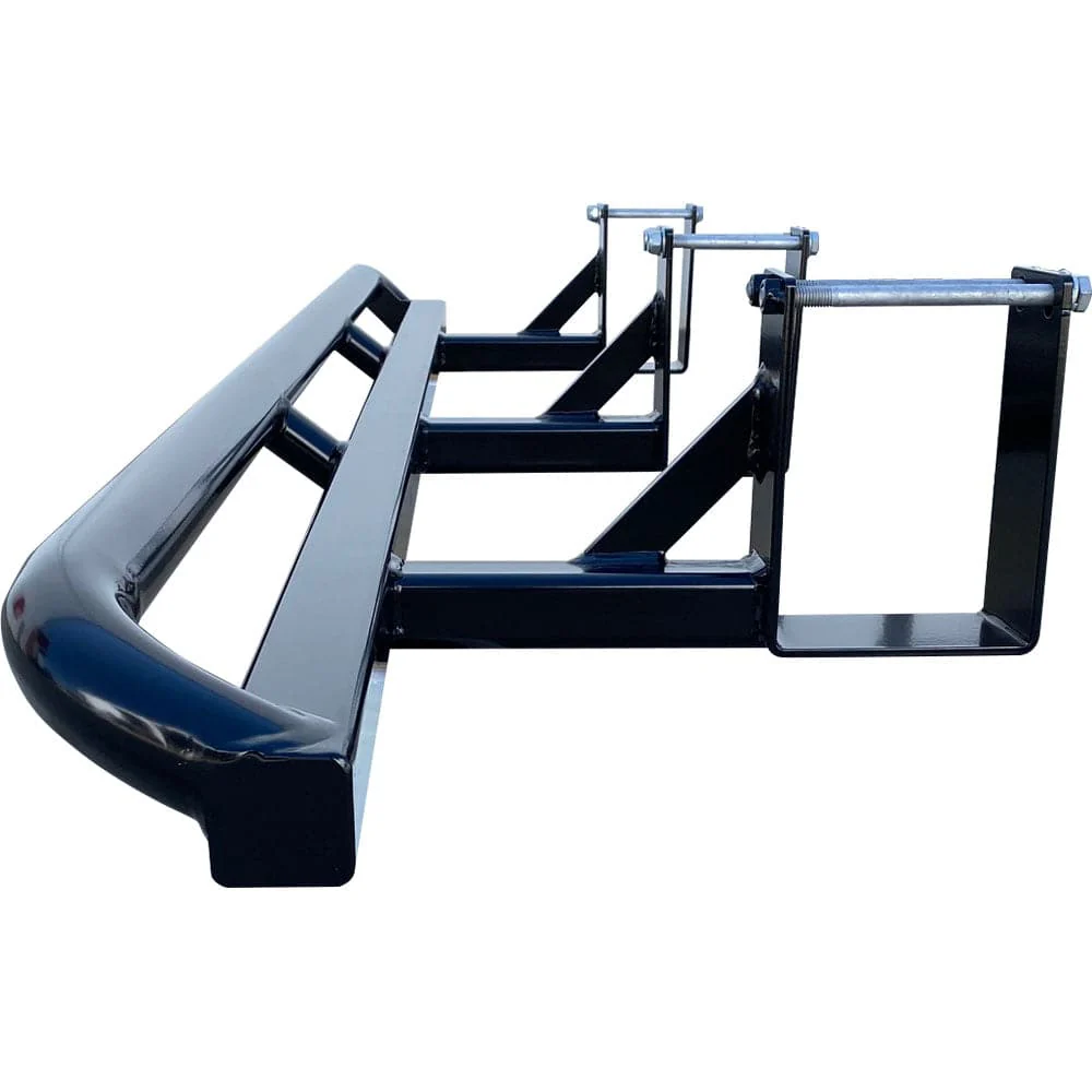 Toyota Hilux N80 ANGLED Rock Sliders / Side Steps – Powdercoated - Image 3